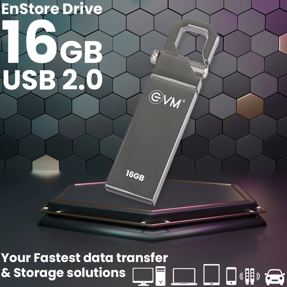 EVM Enstore Pendrive 16GB USB 2.0 (METAL) view 3